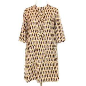 H&M Mod Retro Shift A-line Mini Dress Pockets XS 2